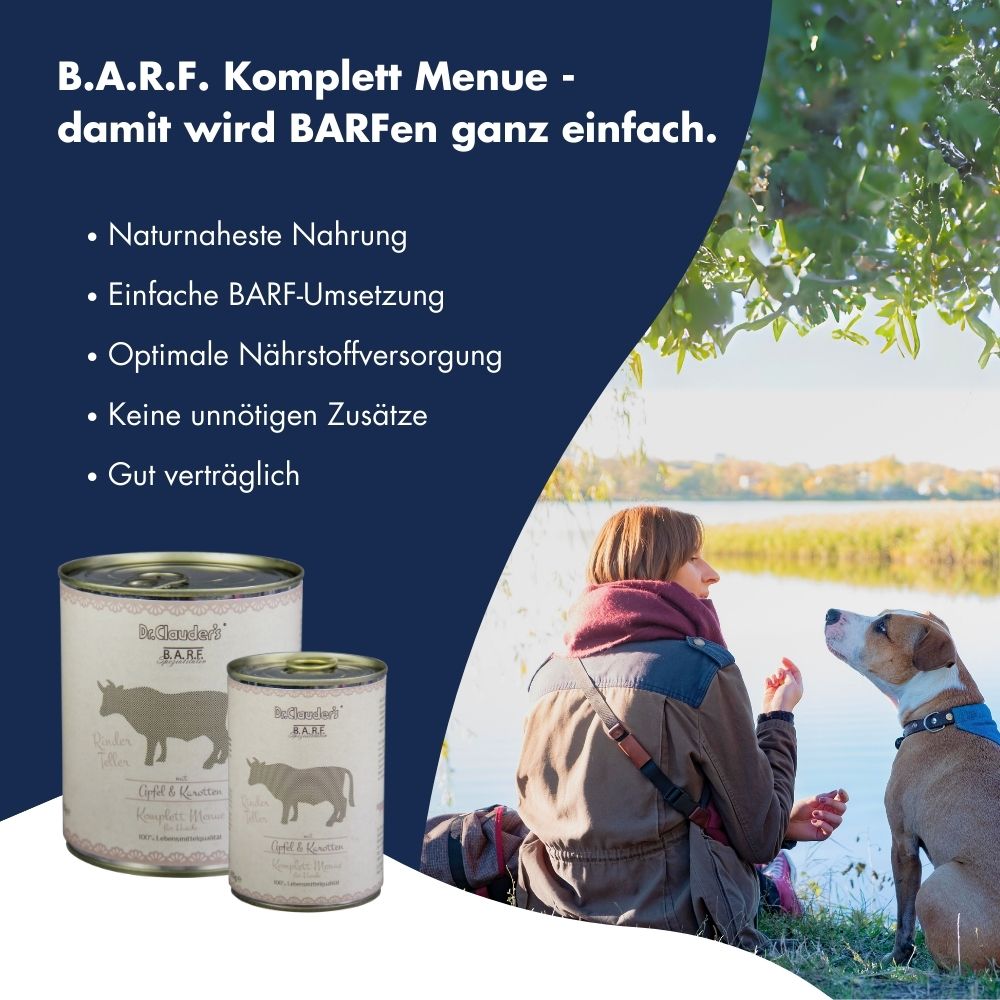 Dr.Clauder´s B.A.R.F. Komplett Menue Rinderteller