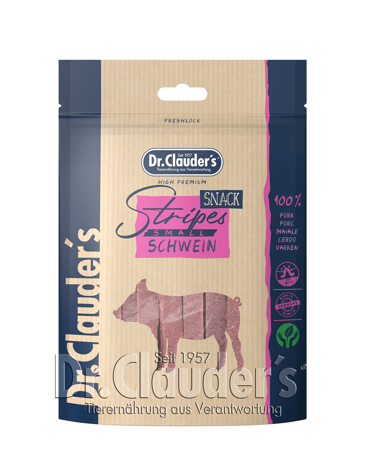 Dr.Clauder´s Stripes Snack Schwein Small 1