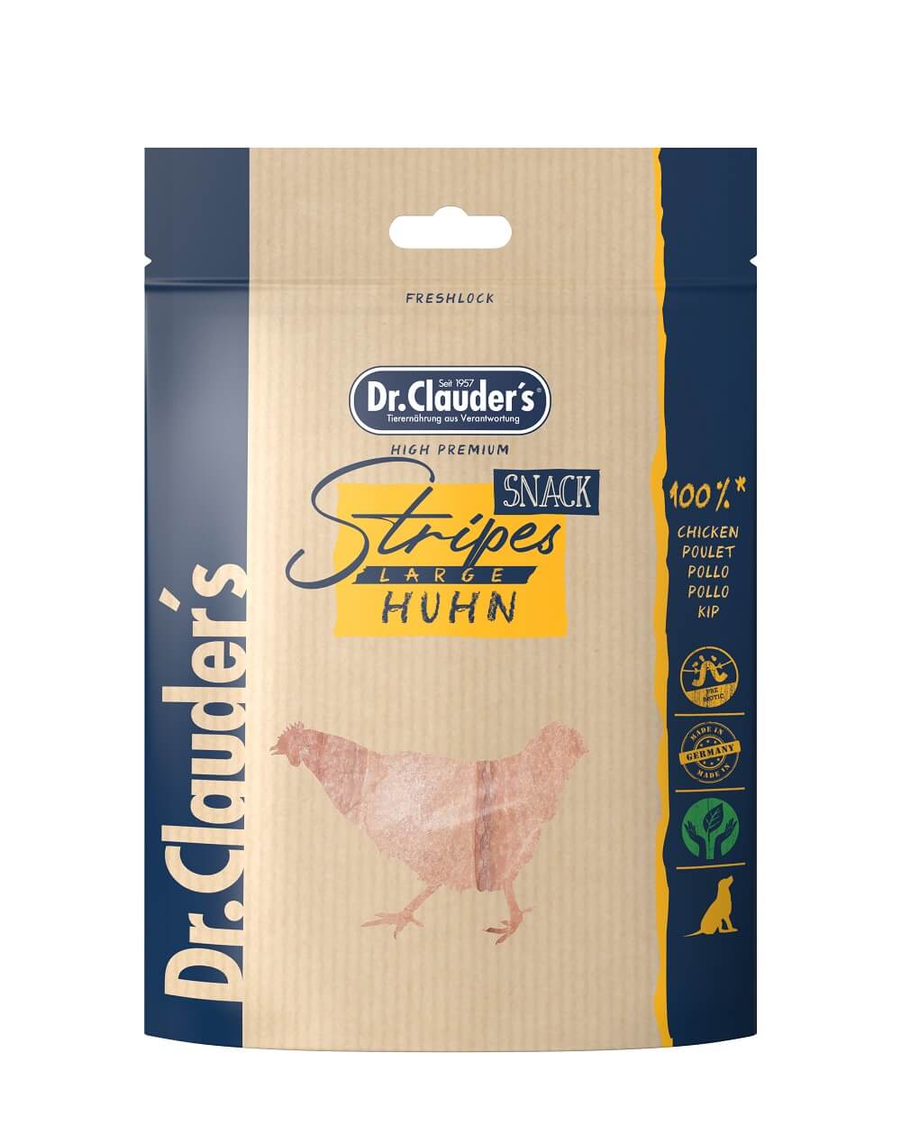 Dr.Clauder´s Stripes Snack Huhn Large 1