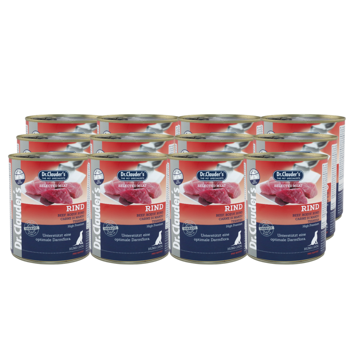 12x800g Selected Meat Rind | Hundenassfutter